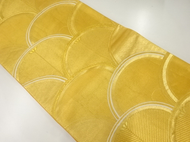 アンティーク　青海波模様織出し袋帯（材料）